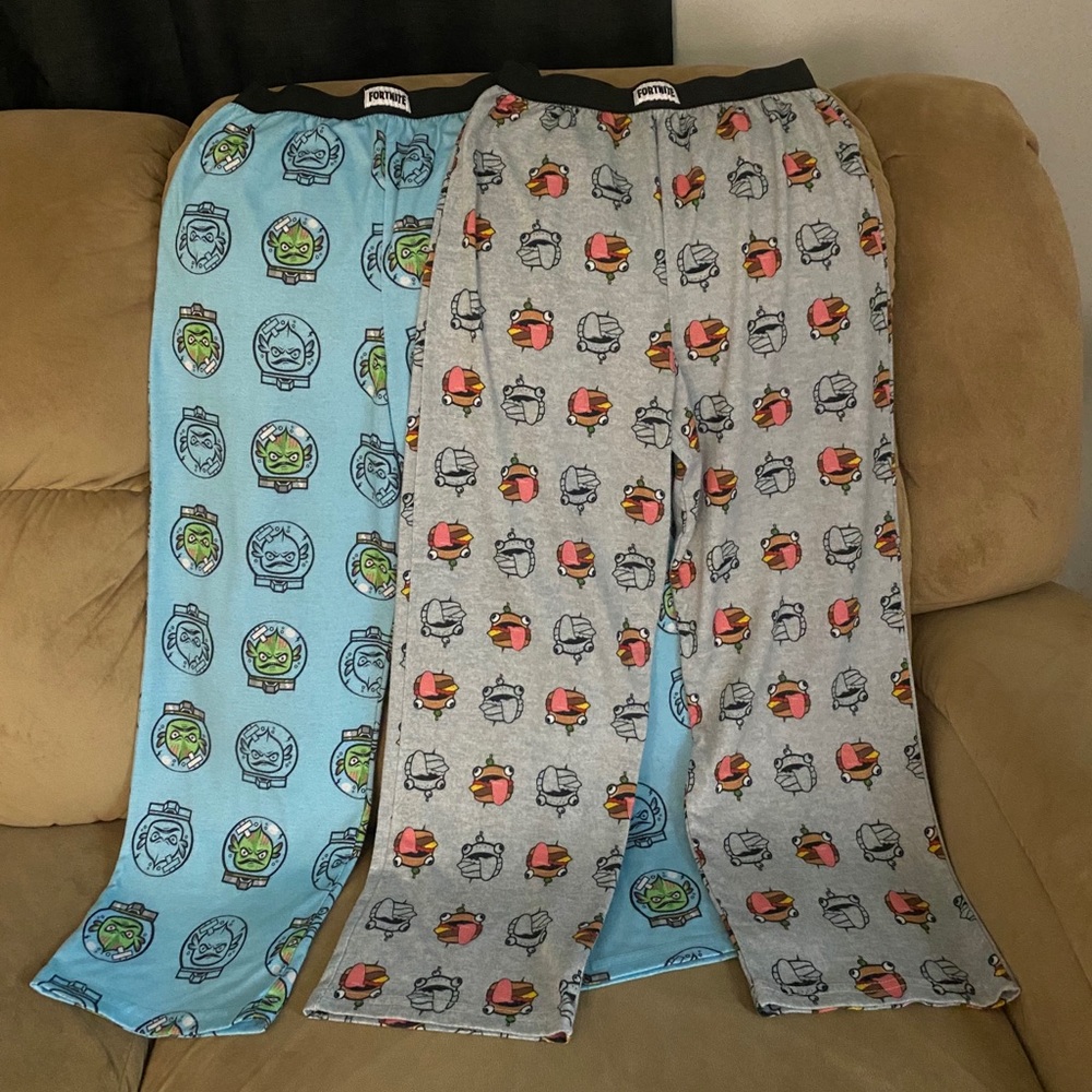 2 pair Fornite pajama bottoms